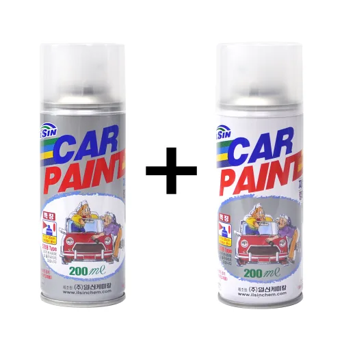 일신 현대 아반떼MD RBC 세라믹화이트 스프레이 페인트 + 투명스프레이 200ml