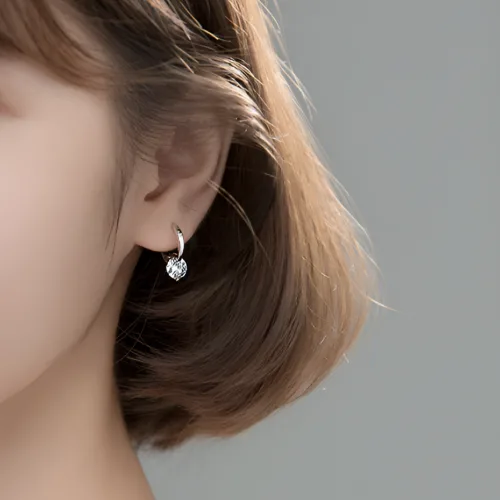 다솜결 미니 큐빅 원터치 귀걸이