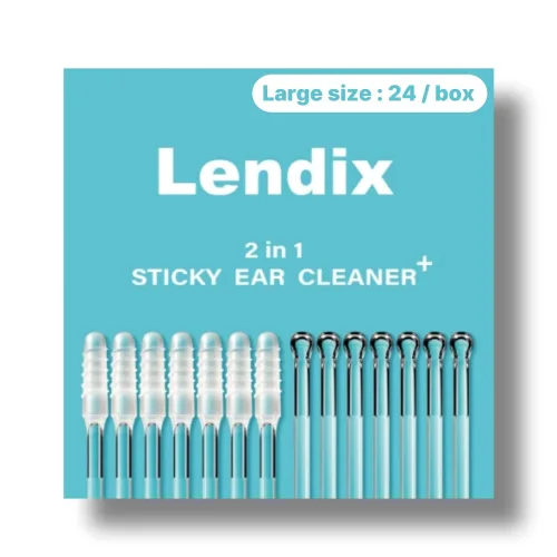 Lendix 친환경 점착식 끈끈이 귀이개 플러스 면봉 투인원