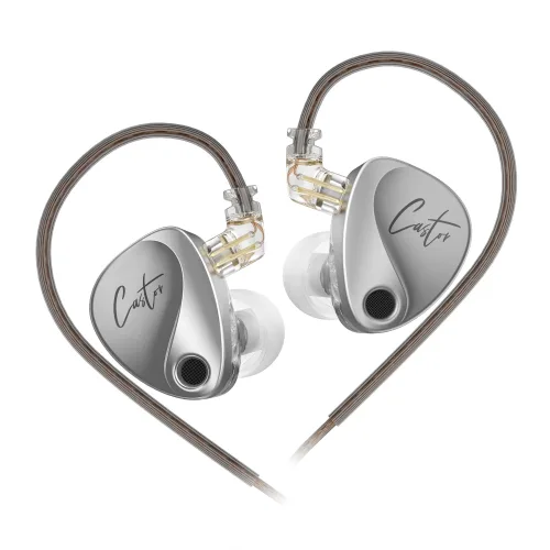 Keephifi KZ Castor HIFI 유선 인이어 이어폰 IEM,조절식 음악 이어폰, 슬리버
