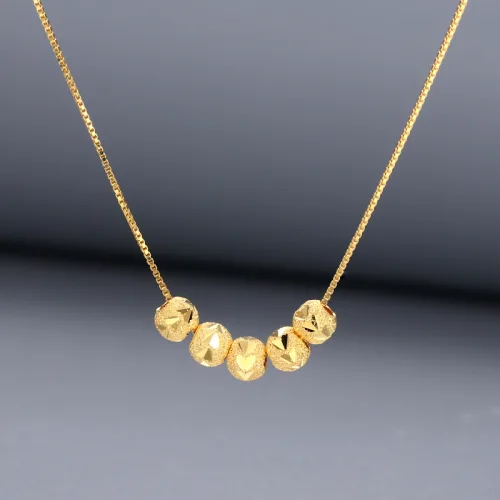 Ramlove 18K 목걸이 행운을 부르는 에너지 비드 펜던트 도금 KJT-SS136