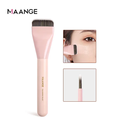 MAANGE 메이크업 브러시, 플랫 파운데이션 브러시, 1피스, 1개, Pink