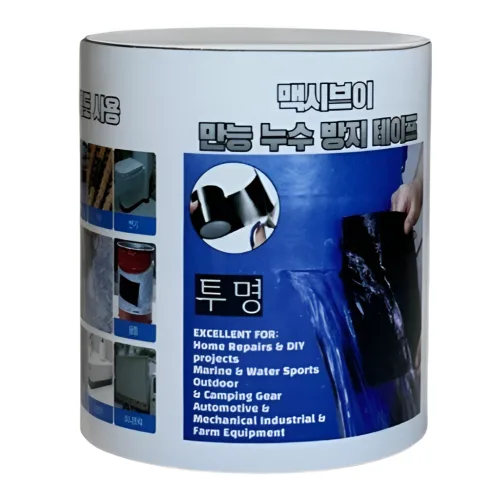맥시브이 초강력 방수테이프 욕실 배관 누수 다용도 보수 투명, 1개