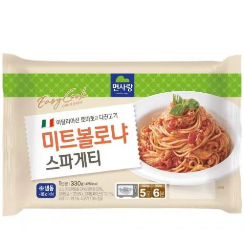 미트볼로냐스파게티 면사랑, 330g, 18개