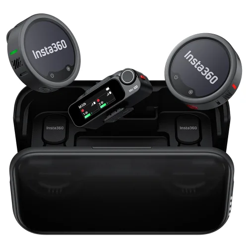 인스타360 Mic Pro 2 TX + 1 RX 마이크, 블랙, 단일상품
