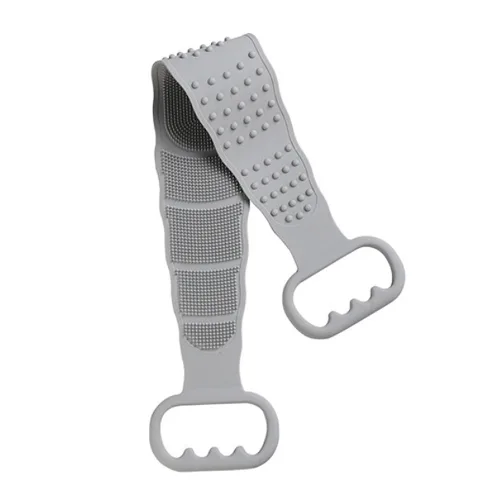 욕실 실리콘 양면 때타올 때밀이 목욕 샤워, 그레이, 1개, 1개입