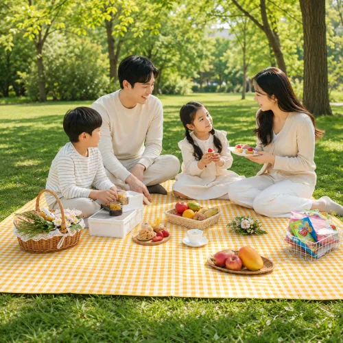 럭시홈 체크무늬 피크닉 돗자리