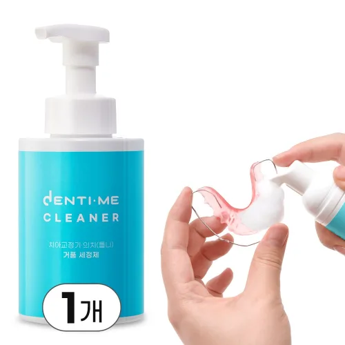 교정 유지장치 틀니 세척 덴티미 클리너, 1개, 500ml