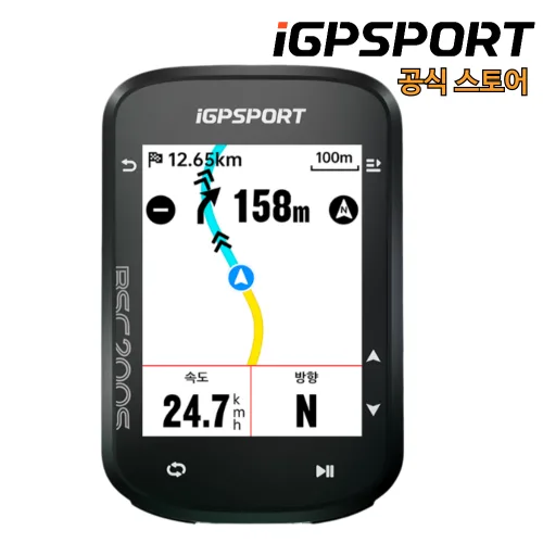 iGPSPORT BSC200S 자전거 컬러 내비게이션 GPS 속도계, 블랙, 1개