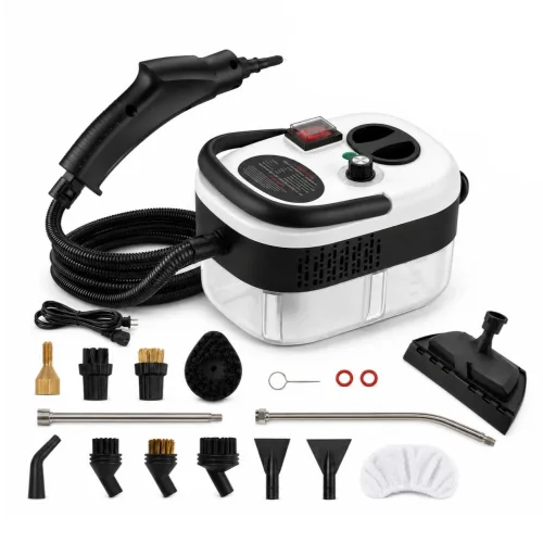 고압 스팀청소기 주방용 고온 고압 강력 스팀 청소기 무선 스팀청소기 2500W, 화이트, 2500W/14종 세트