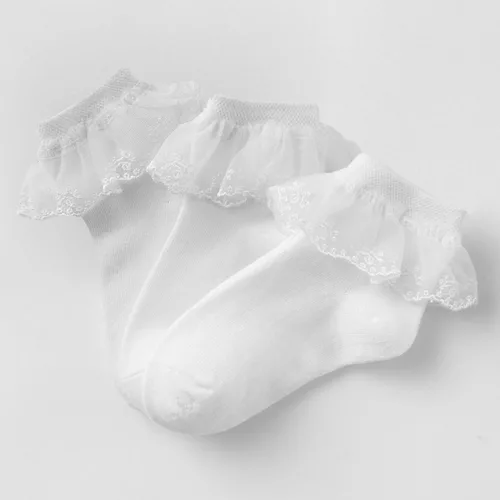 아이뿜 아동용 밀키 레이스 양말 J85 3켤레