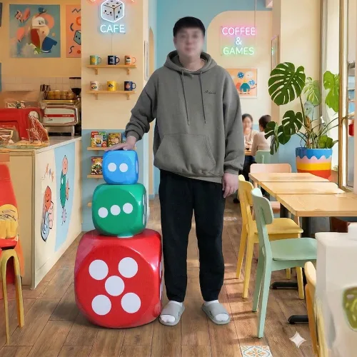 가벼운 대형 주사위 인테리어 레크레이션 이벤트 소품 폭신폭신 안전한 왕주사위, 1개, 파랑