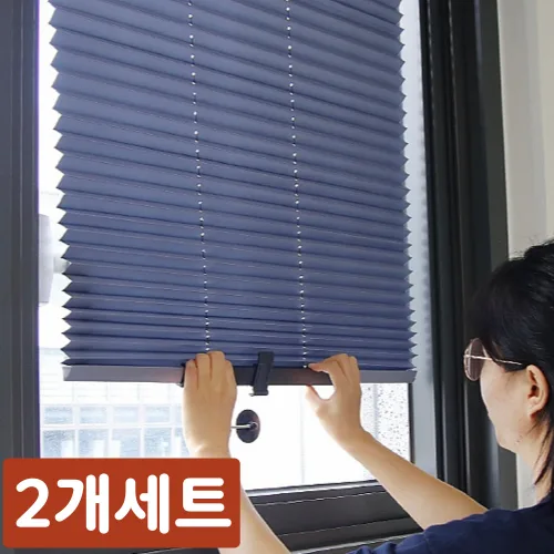 하네스트[2개세트] 붙이는 유리 창문 블라인드 햇빛가리개