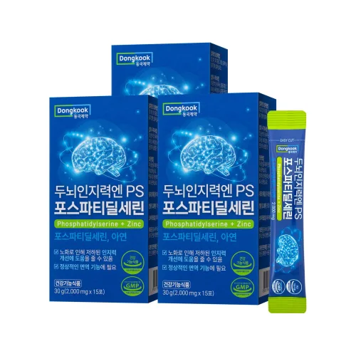 동국제약 두뇌인지력엔 PS 포스파티딜세린, 3박스, 30g