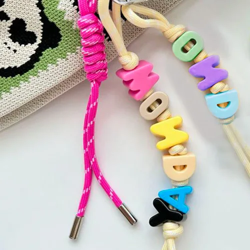 알파벳비즈5개 A~Z 다양한컬러 키링만들기재료 키링인형참장식, 알파벳비즈P