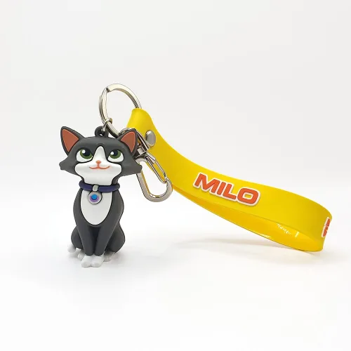 [샤샤&마일로] 샤샤앤마일로 고양이 키링 6종, 캐릭터 키링, 고양이 열쇠고리,, 1개, 마일로