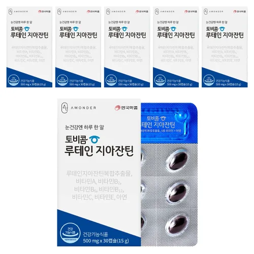 안국약품 토비콤 루테인 지아잔틴, 30정, 6개