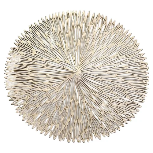 바름마켓 북유럽 스타일 원형 플레이트, 골드, 1개, 직경 38cm
