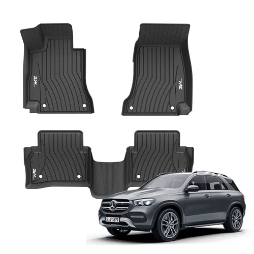 3더블유 에코라이너 TPE 카매트 1+2열 3p, 벤츠 NEW GLE W167 2019년 9월~, 블랙