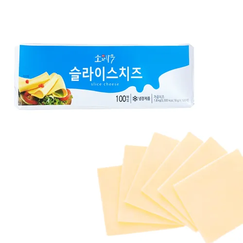 달디단마켓 소와나무 체다슬라이스 체다치즈 대용량 낱개포장 햄버거