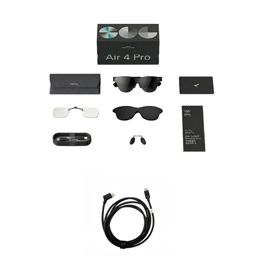 TCL RayNeo Air4 Pro + 1.8M 전용케이블[공식스토어] / AR글래스 / Bang Olufsen Audio / HDR지원 / 스마트안경, 1개, RayNeo Air4 Pro/XRGF39