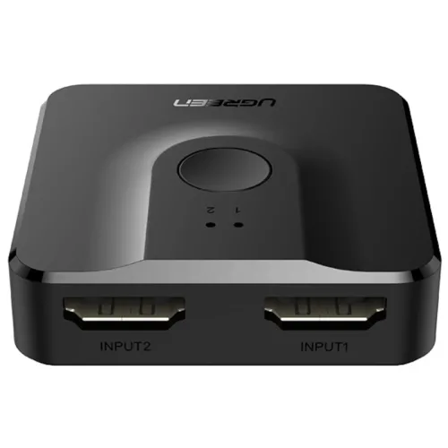 UGREEN 유그린 HDMI 2.0 2대1 4K60Hz 양방향 스위치 3포트 HDR 3D 돌비HD 셀렉터 PS5 | PS4 PC Xbox 노트북 닌텐도 모니터 프로젝터 호환 선택기, 1개, CM217
