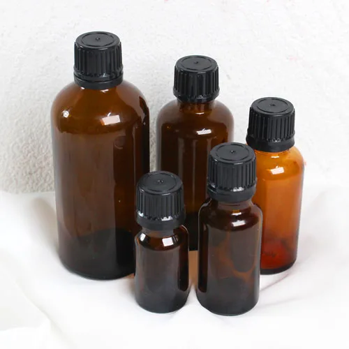 브라운 유리 드롭공병 (캡,속캡포함) 리필 유리병, 1개, 100ml