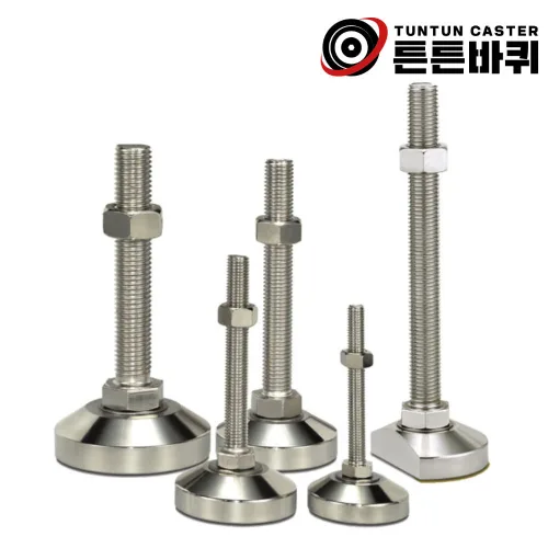 MF 중량 고중량 고하중 조절좌 레벨풋 높이 조절 볼트 니켈 스텐 53컵 M12 50mm
