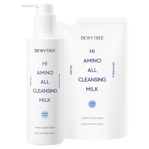 듀이트리 하이 아미노 올 클렌징 밀크 본품 200ml + 리필 200ml 세트, 400ml, 1개