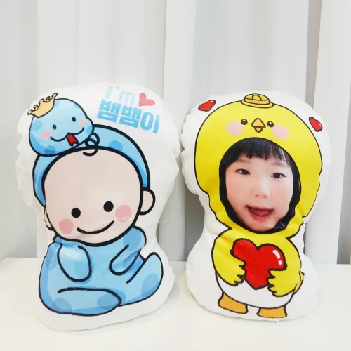 아이돌 연예인 얼굴 들어가는 봉제 인형 독특한 특별한 하나뿐인 제작 각인 생일선물 특이한