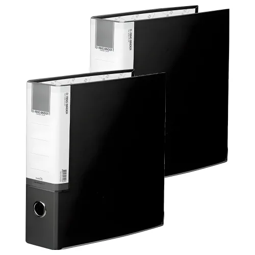 희망사무포인트 D링 합지 바인더 7cm 3공, 흑색, 2개