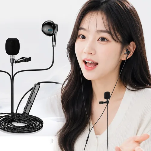 아이레노 유선 라이브 마이크이어폰 오디오 젠더 포함 고음질 인터넷 방송용 모니터링 노래방 녹음용 이어셋 긴 케이블, 블랙, 3.5MM