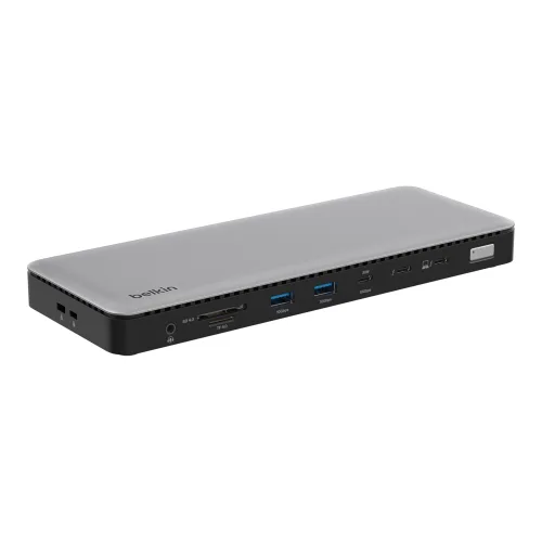 벨킨 connect USB-C 14 in 1 40Gbps 4K 60Hz 96W PD 2.5G 이더넷 썬더볼트4 독 INC030qcSGY, 1개, 실버 그레이