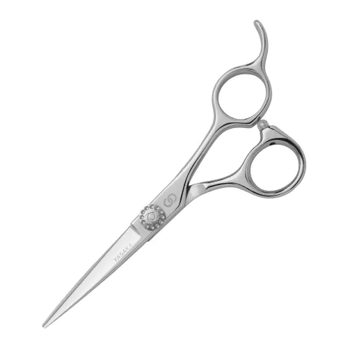 야사카 YKK-550D 커트가위 미용 헤어 커트 가위 전문가용, 1개, 실버