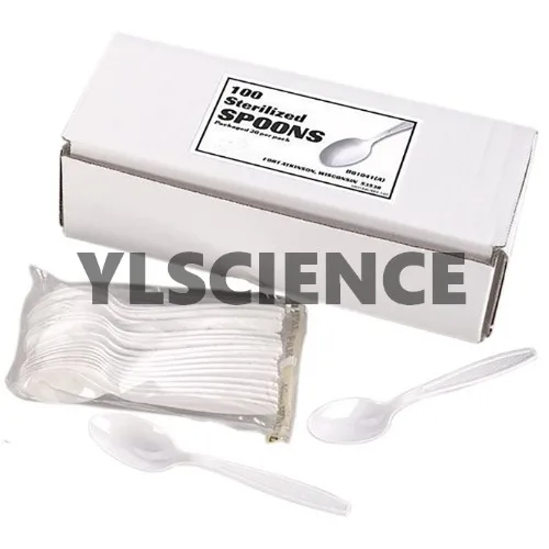 (JLS) NASCO Sterilized Spoons 검체채취용 멸균스푼 (100개입 1상자) 시료채취스푼 샘플수집용스푼