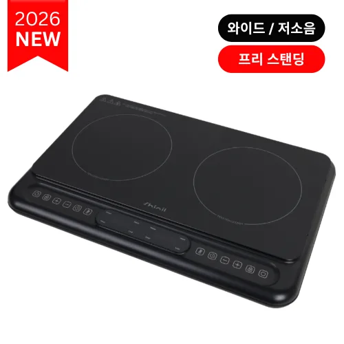 [2026년 신제품] 신일 프리미엄 2구 인덕션 전기레인지 와이드, 일반형, SHL-D3500BK