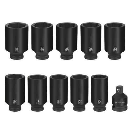 공구PXJ 임팩 복스알 소켓 11종 세트 27mm-38mm, 1세트