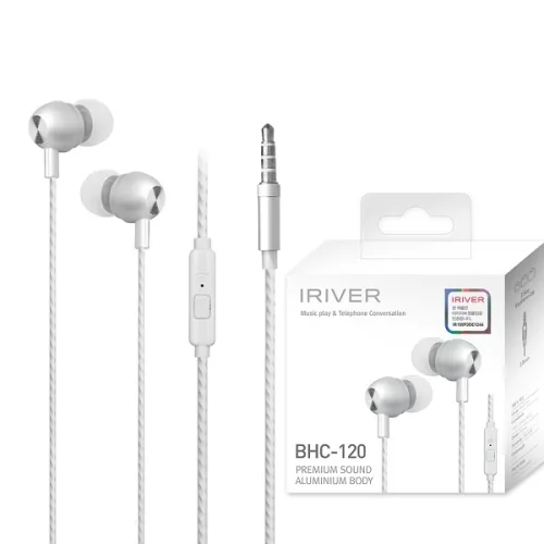 아이리버 이어폰 AUX타입 커널형 스테레오 유선 이어폰 BHC-120 3.5mm