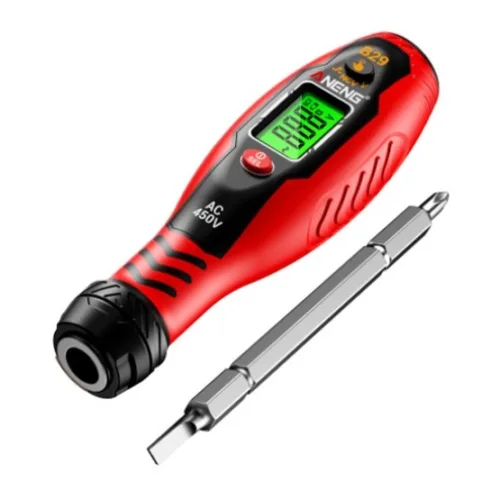 아엥 B29 NCV 비접촉 전압테스터 AC 11V-450V 30V-1000V LCD 십자 일자 2in1 드라이버 검전기 ANENG, 1개