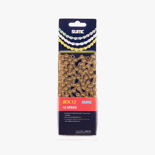 SUMC SX12 12단 로드 MTB 산악 자전거 체인(시마노, 스램 호환), 1개, 골드