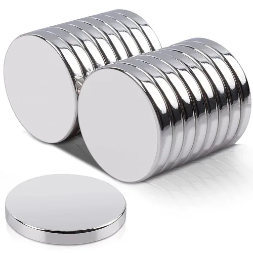 희토류 네오디뮴 자석 초강력 네오디뮴 원형 자석 직경 20mm x 두께 3mm 양면 테이프가 있는 소형 냉장고 자석 디스크 자석, 16pcs
