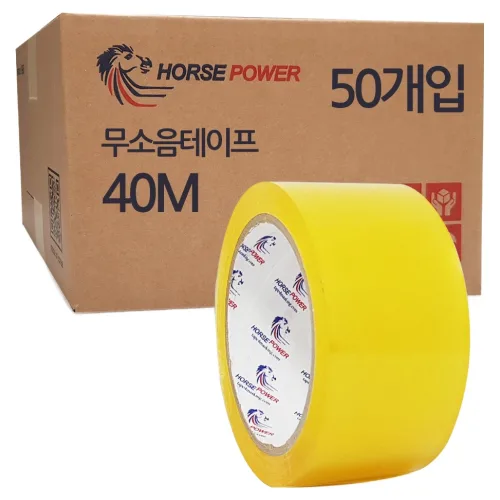 홀스파워 무소음 OPP 투명 박스테이프 48mm x 40m, 투명, 50개