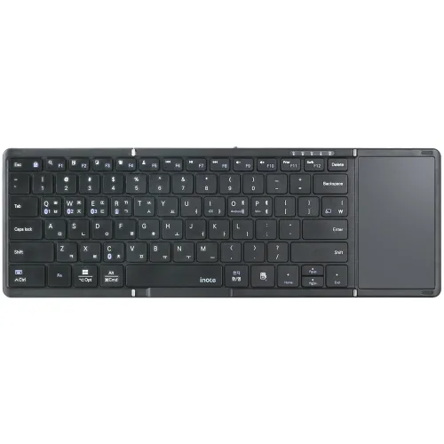 아이노트 터치패드 블루투스 무선 접이식 키보드, 블랙, X-FOLDING XK905B, 제조사축