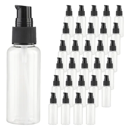 에센스 플라스틱 용기 50ml, 60개, 투명 + 블랙