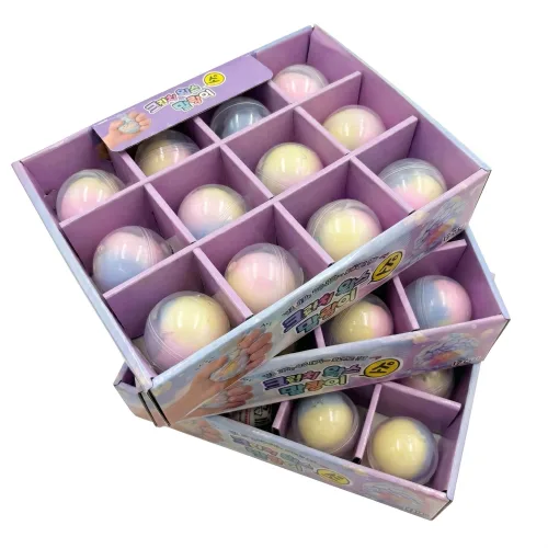 말랑스테이 가성비 미니 왁뿌볼 왁스뿌시기 스트레스볼 왁뿌 말랑이 4cm, 12개, 35g, 파스텔