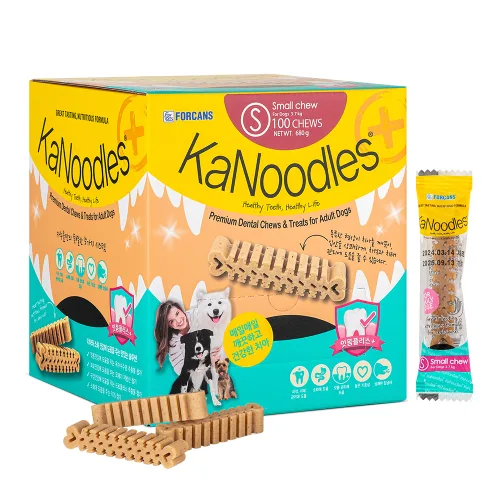 포켄스 강아지 카누들 잇몸플러스 구강케어 덴탈껌 S, 곡물맛, 680g, 1개