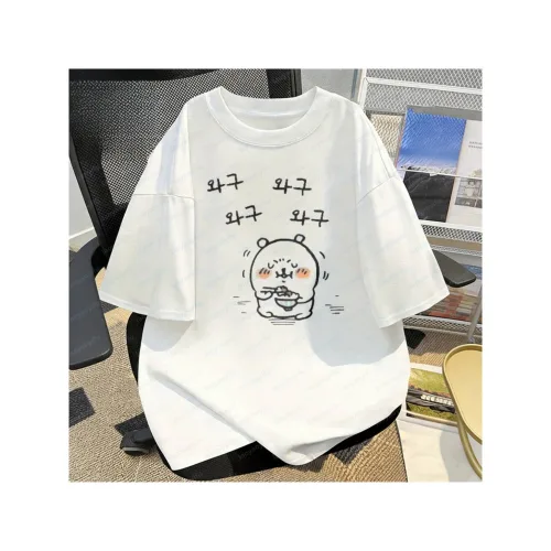 조크 베어 락스타 T- 일본 및 한국 스타일 여름 트렌드 캐주얼 상의 하라주쿠 카와이 의류 남녀공용