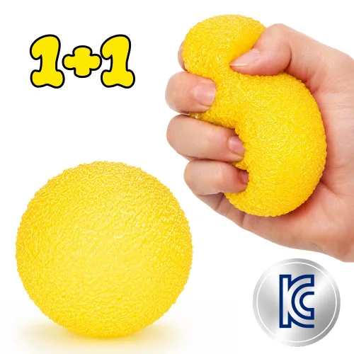 잇마켓 스트레스볼 로제 스퀴시 말랑이 KC인증 6cm, 2개, 128g, 브라이트 옐로우