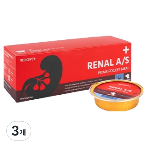메디코펫 강아지 프라임 포켓밀 레날 가수분해닭고기 사료 12p, 360g, 3개, 신장