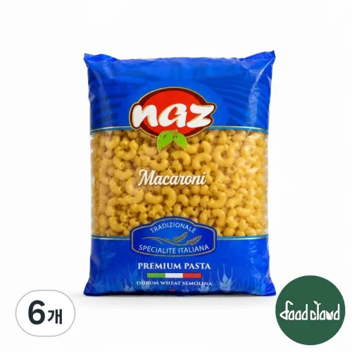나즈 마카로니 파스타면, 6개, 500g